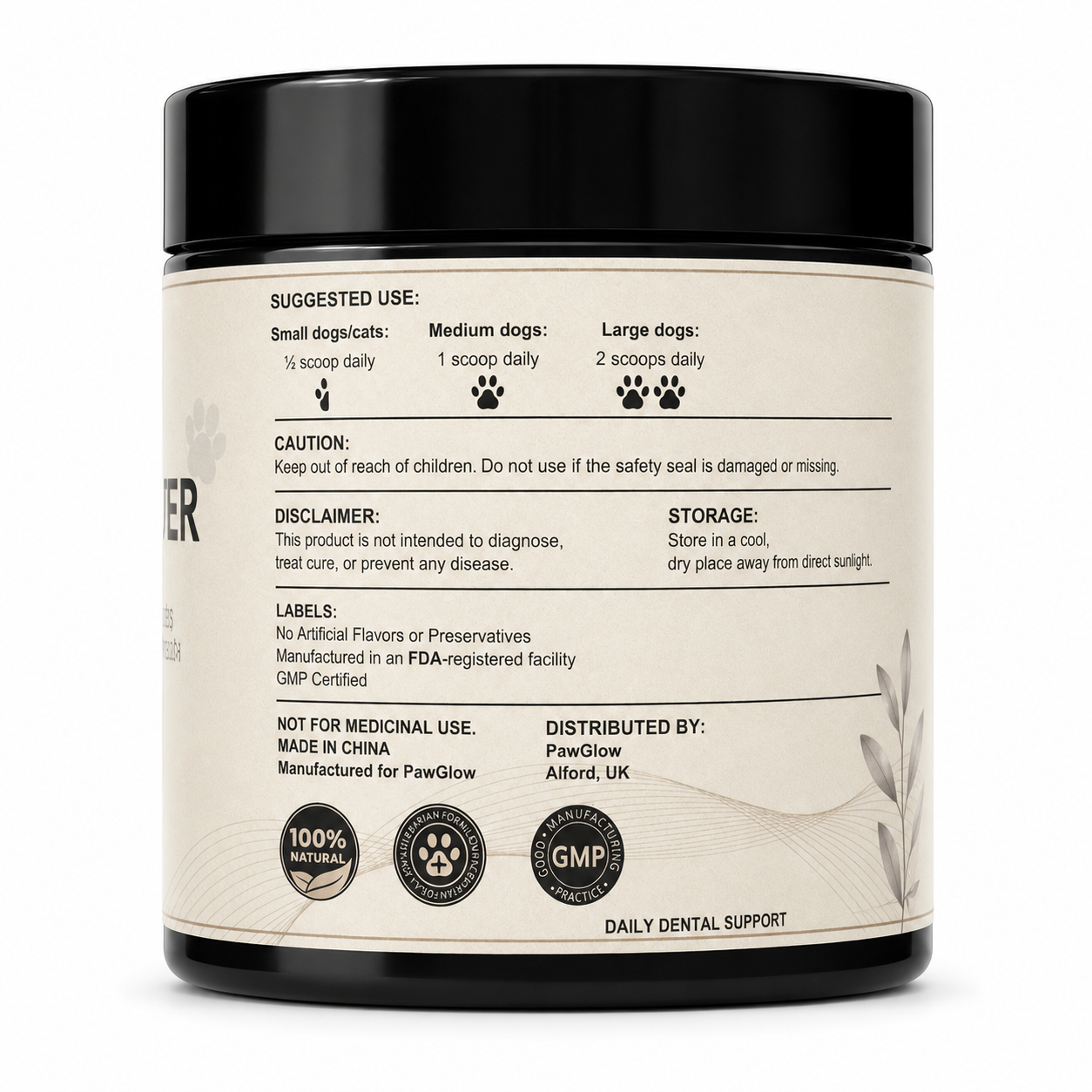 PawGlow Dog Dental Powder for Dogs & Cats – 200g